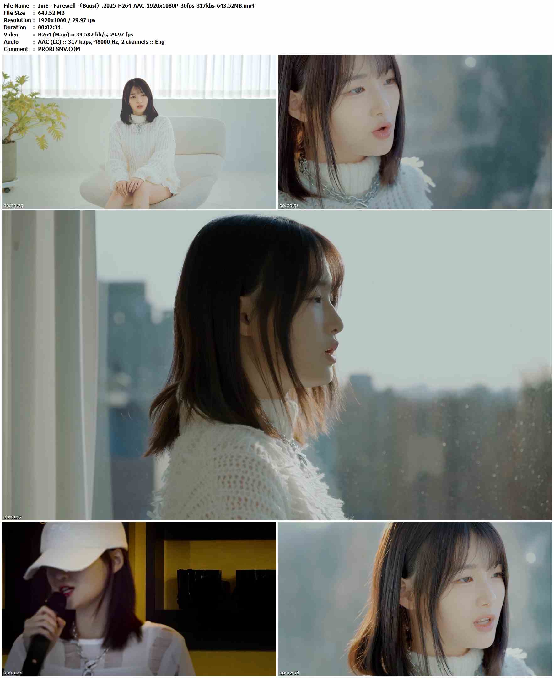 JinE - Farewell （Bugs!）.2025-H264-AAC-1920x1080P-30fps-317kbs-643.52MB官方MV_高清MV